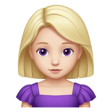 kid with purple dress sticker