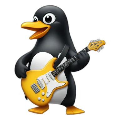 Penguins guitarist sticker