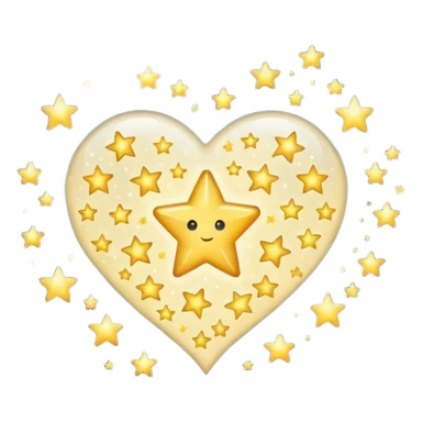 star-themed heart sticker