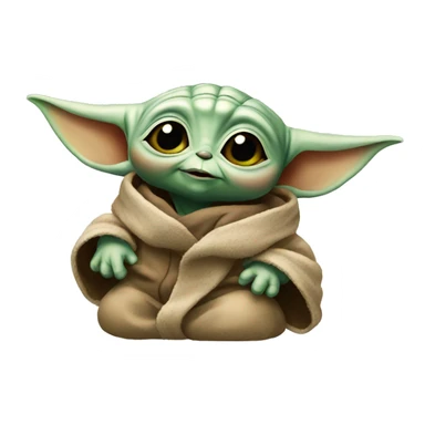 Baby Yoda is delighted sticker