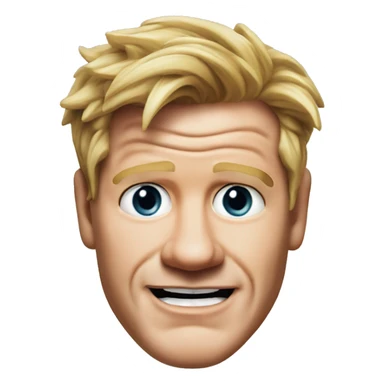 real looking gordon Ramsey, human features, realistic, hyperrealistic sticker