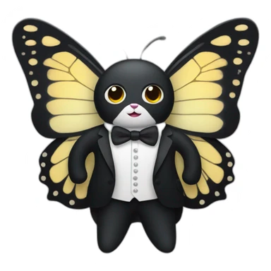 butterfly wearing tuxedo sticker