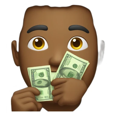 Elon holding money sticker