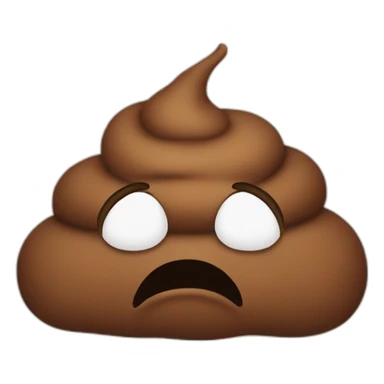 sad poop sticker