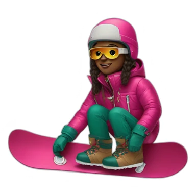 snowboarder wearing Gucci boots sticker