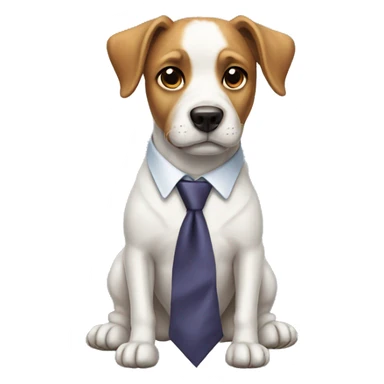 Dog with tie  sticker