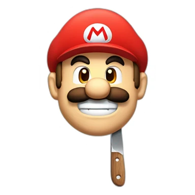 Mario avec couteau sticker