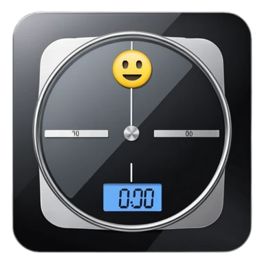 Digital weight scale with 0:00 on it sticker