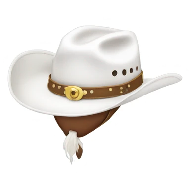 White cowboy hat sticker