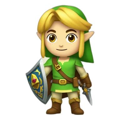 link dressed up as Zelda sticker