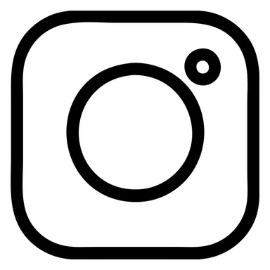 Instagram logo, outlined icon, simple, modern, thin lines sticker