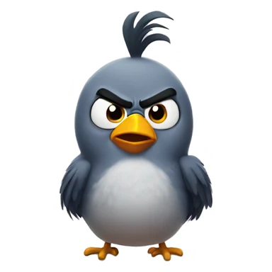 angry bird thinking sticker