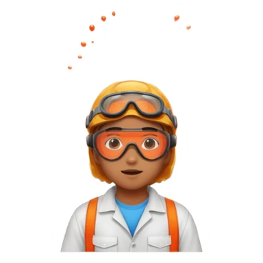 Volcano Experiment of  a kid  sticker