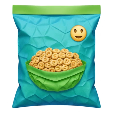 small blue/green snack bag sticker
