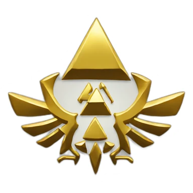 Zelda triforce symbol golden sticker
