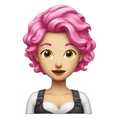 pink hair mistress with a mask sticker