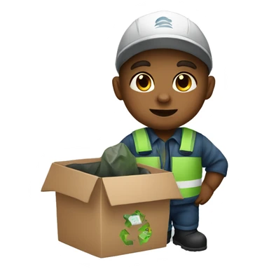 baby garbage man sticker