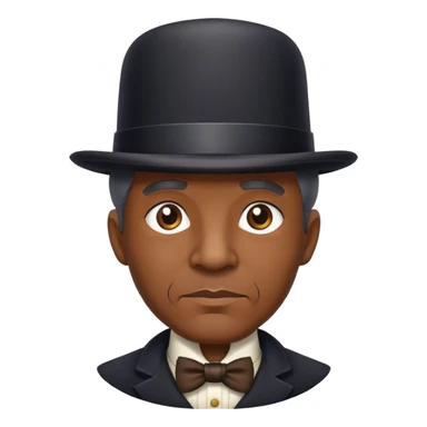 Old Black Detective with a tophat sticker