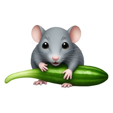 Rat with cucumber sticker