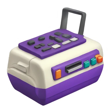 consola retro portatil morada sticker