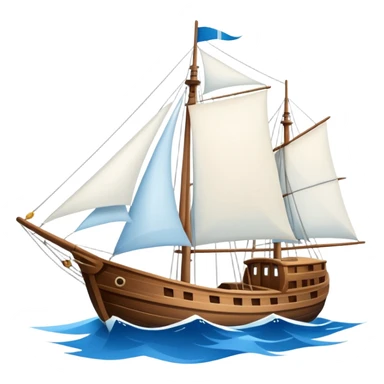 un barco navegando sticker