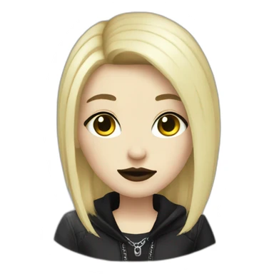 blonde goth girl sticker
