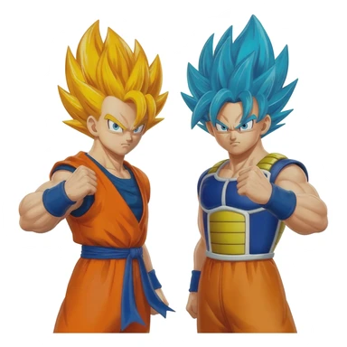 Goku and vegeta sticker