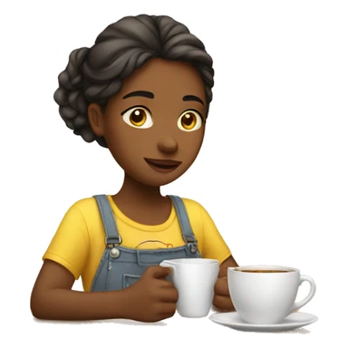 Girl with cup sticker