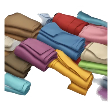 ironed piled of clothes sticker