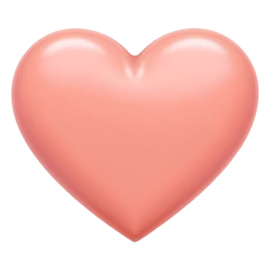 Pastel pink salmon color heart sticker
