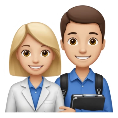 Student Leader + clipboard, Tour Group. sticker