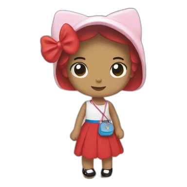 hello kitty in france sticker