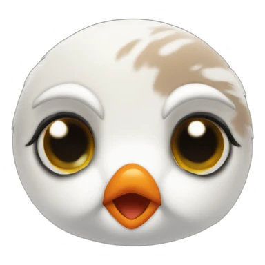 Piping plover cute head sticker