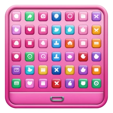 pink app drawer sticker