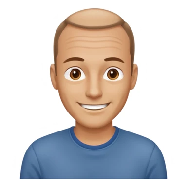 man casual clothes receding hairline sticker