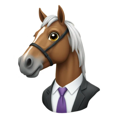 Horse wearing a tie sticker