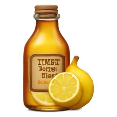 Fiery ginger, lemon and honey bourbon bottle sticker