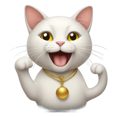 cat celebrating new years sticker