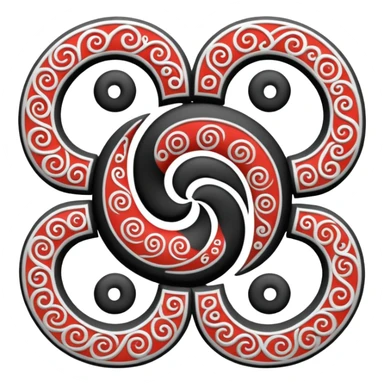 Unity Māori koru design at top sticker