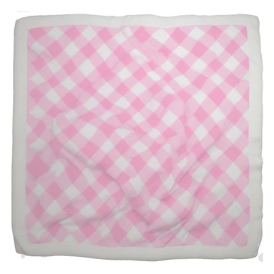 Plad white and pink blanket folded  sticker