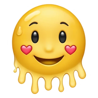 i want a classic yellow emoji smi9ley fave but its melting in love sticker
