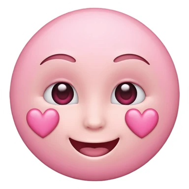 heart eyes emoji with pink hearts sticker