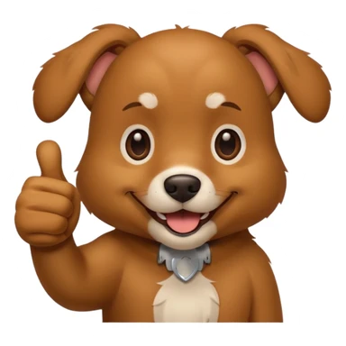 dog thumbsup sticker