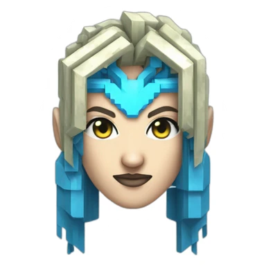 Minecraft Articuno Cyberpunk Head sticker