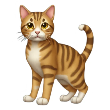 tabby cat full body sticker