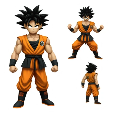 Goku fused with iron fist sticker