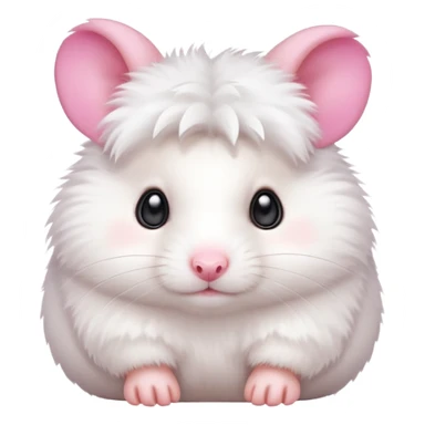 cute white hamster sticker