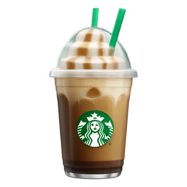 Starbuck ice coffee with ice cubes sticker
