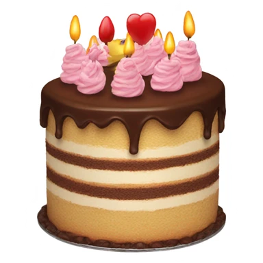 Cake with Happy Birthday sticker