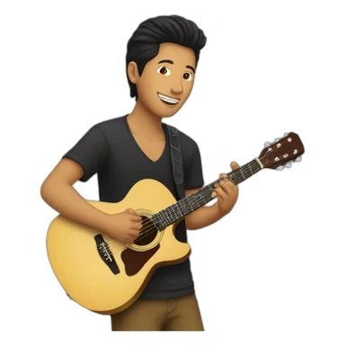 rajoelina playing guitare sticker